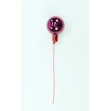 35MM Burgundy Glass Balls With Wire (Lot of 1 Box - 72  Balls Per Box) SALE ITEM